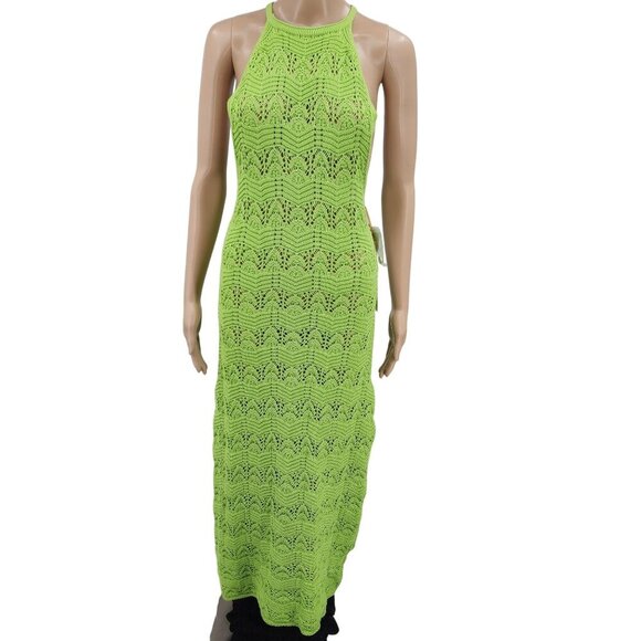 House of Harlow Lime Crocheted Maxi Dress, Women's Small NWT - Picture 3 of 13